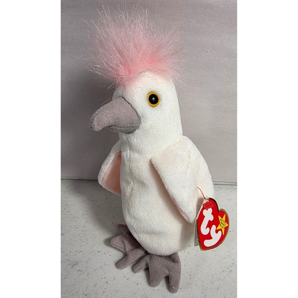Rare Ty Beanie Baby KuKu Cockatoo Bird Plush Toy January 5 1997 Rare - Picture 6 of 8